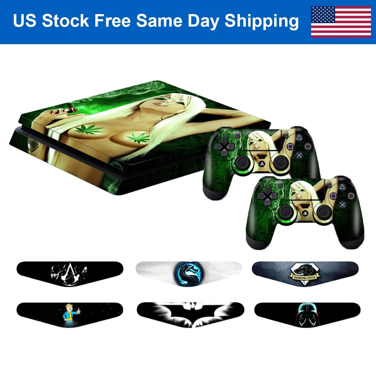 Sticker Classique PS4 En Vinyle À Camouflage Vert Décor Console Sony PlayStation 4 Et 2 Manettes Protection Personnalisée Gaming Du 7,06 € | DHgate