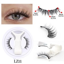 Hot 1 Pair Magnetic Eyelashes Handmade Fluffy Faux Mink Lashes Reusable Natural