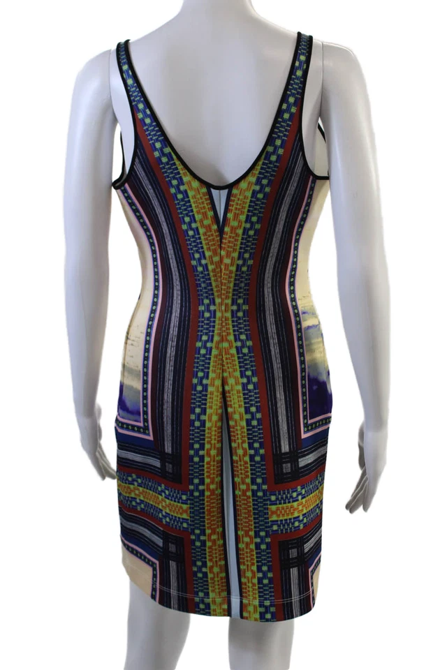 Vestido sin mangas estampado abstracto Clover Canyon para mujer multicolor talla grande Foto 3 de 4