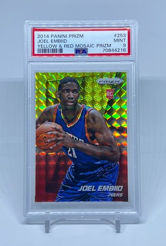 2014 Joel Embiid [Yellow and Red Mosaic Prizm] #253