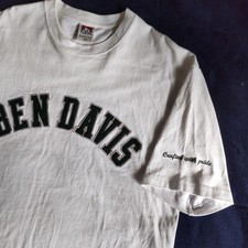 Ben Davis White T-Shirt Embroidered Logo L Japan
