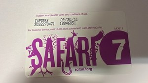 2010 NYC Safari 7 Metrocard New