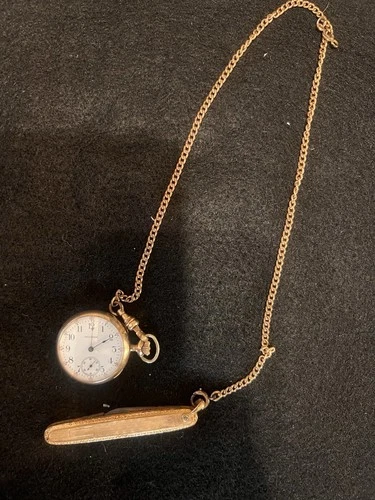 GF Antique  Waltham Ladies Pocket Watch Not Running With Fob And Mini Knife