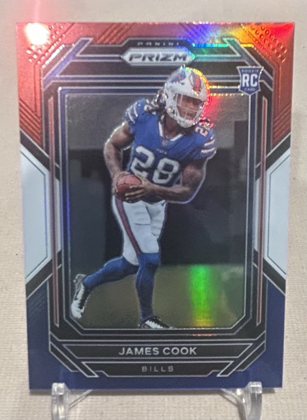 2022 Panini Prizm James Cook Red White Blue Rookie RC #319 Buffalo Bills *PWE*