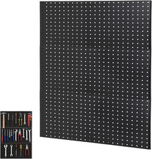Wall Mounted Metal Pegboard System 12x24 in Panels, 2/3/4 Pack, Tool Storage