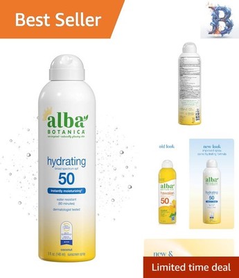 Broad Spectrum SPF 50 Sunscreen Spray, Coconut Scent - Eco-Friendly & Nourishing