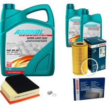 BOSCH Inspektionspaket 7L ADDINOL SUPER LIGHT 5W-40 für Volvo V70 II SW 2.4 D5
