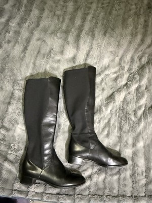 Munro Black High Boots With Stretchy Material size 7W