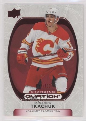 2021-22 Upper Deck Ovation Red Standing Ovation 57/100 Matthew Tkachuk #33 12cy