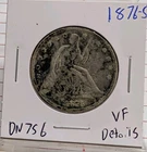 United States 1876-S San Francisco Seated Liberty Silver Half Dollar VF Details
