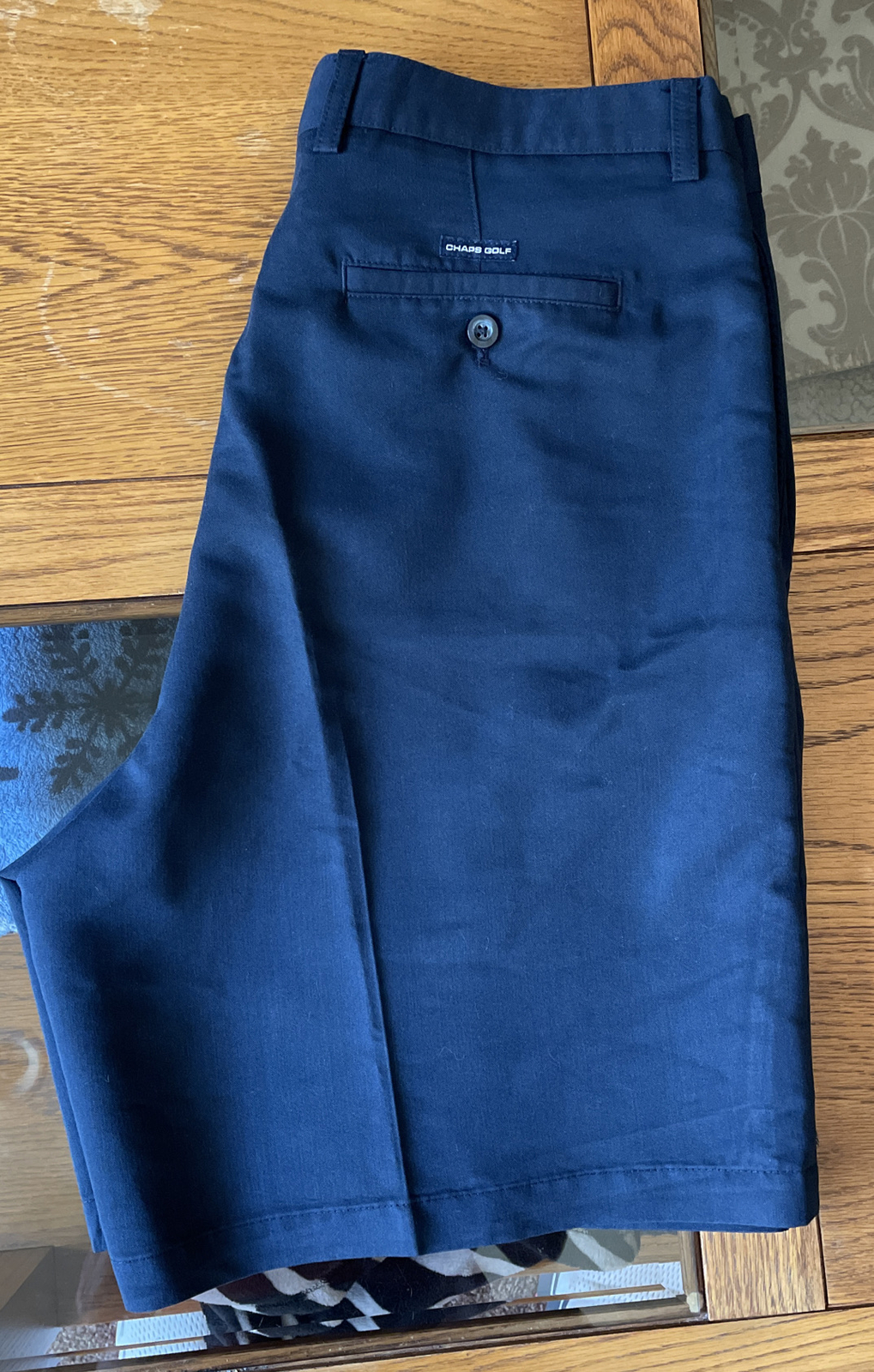 Navy Blue Penn State Chaps Golf Shorts Mens Size 38 w/pockets Rayon