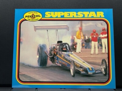VRHTF NHRA VTG ''FRANK THE BEARD BRADLEY'' PENNZOIL SUPERSTAR TOP FUEL HAND OUT