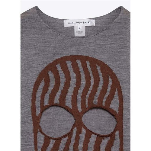 BNWT COMME DES GARCONS SHIRT MASK INTARSIA KNIT SWEATER SIZE SMALL RRP €375 RARE - Picture 3 of 10