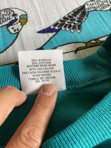 Neu mit Etikett Deadstock 1992 Hanes Her Way Vintage Rundhalsausschnitt Sweatshirt grün XXL - Bild 6 von 10