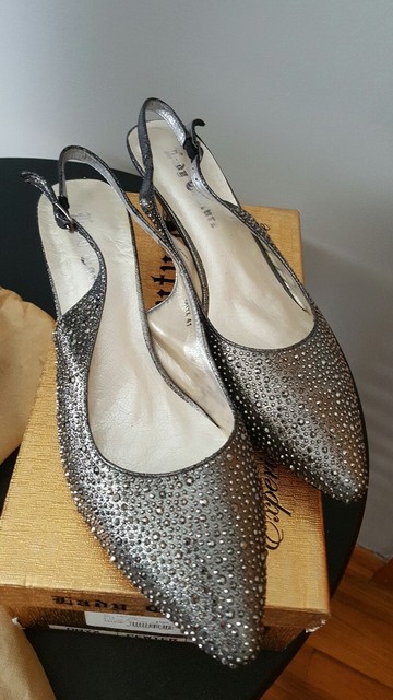 pewter bridal shoes