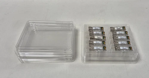 5 x GLC/SFP TRAY + LID FOR TEN SFPS. FITS CISCO/HP/JUNIPER/ARISTA SFPS. VAT INC