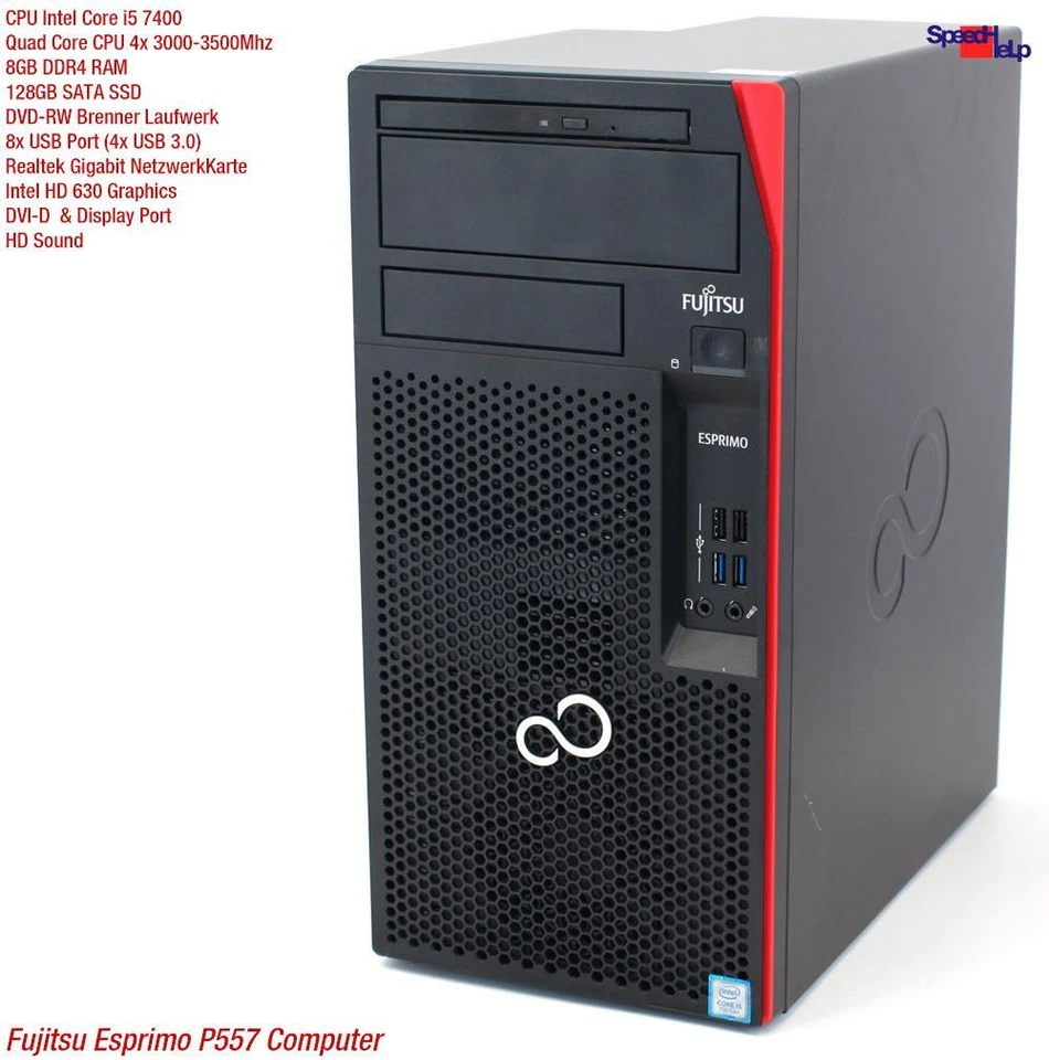 PC Ordenador Fujitsu Esprimo P557 E85+ Intel Core i5 7400 8GB RAM DDR4 128GB SSD - Imagen 2 de 4