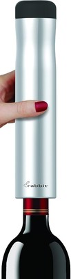 Rabbit Automatic Electric Corkscrew Wine Bottle Opener, 2 x 9.6 IN, Silver 