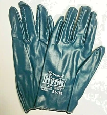 PAIR BLUE Hynit Nitrile Ansell Edmont Workers Choice Gloves Women's Large 32-126