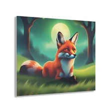 Fox Wildlife Wild Animal AI Generated Wall Art Kid Toddler Nursery Acrylic Print