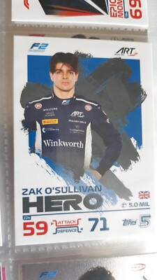 Topps Turbo Attax F1 2024 #224 Zak O'SULLIVAN(Hero)