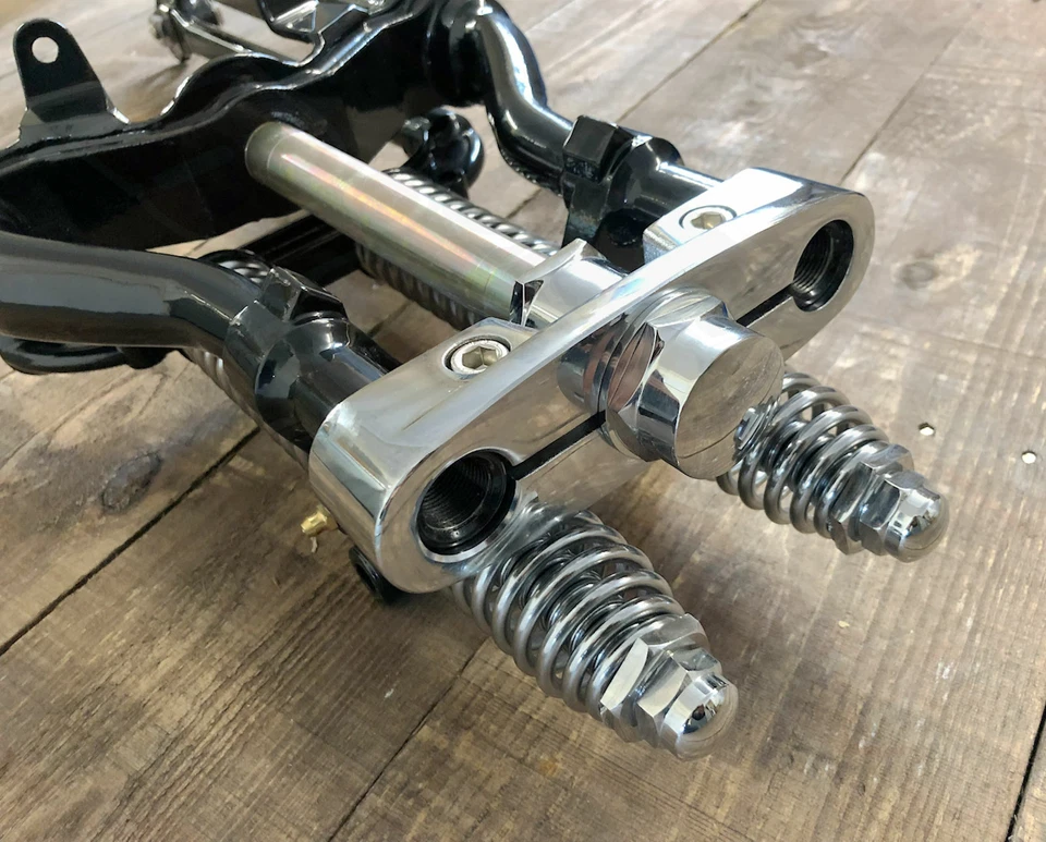 Antik Vintage Springer Gabeln für Harley Bobber Chopper schwarz Big Port 20 Zoll - Bild 4 von 4