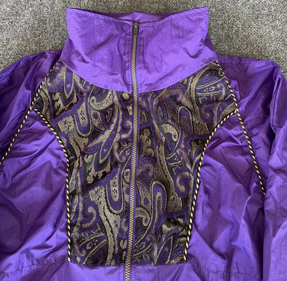 Traje de chándal Spade para mujer L de colección años 90 púrpura tapiz costero abuela ama de casa Foto 3 de 4