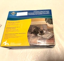 PetSafe Automatic Pet Feeder 2 Meal- 2 Bowl -Dogs/Cats Holds 1.5 Cups Free Ship