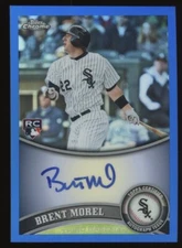 2011 Topps Chrome Blue Refractor /199 Brent Morel #214 Rookie Auto RC