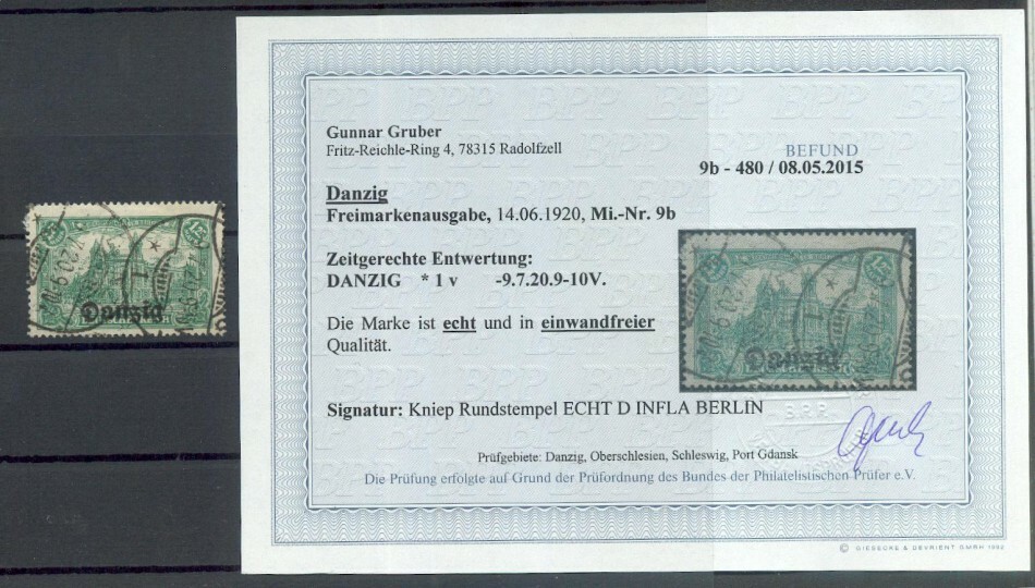 Danzig 9B Color Gest. BPP Finding 300EUR