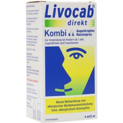 LIVOCAB direkt Kombi 4 ml Augentr.+5 ml Nasenspray 1 P PZN 676789