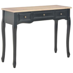 vidaXL Table de Console et Coiffeuse avec 3 Tiroirs Noir Couloir Salon Entrée