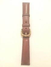 CINTURINO OROLOGIO IN VERA PELLE COLOR CUOIO  NUOVO  MADE IN ITALY ANNI 80