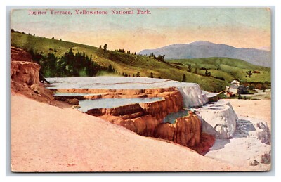 Jupiter Terrace Yellowstone National Park Wyoming WY DB Postcard Y9