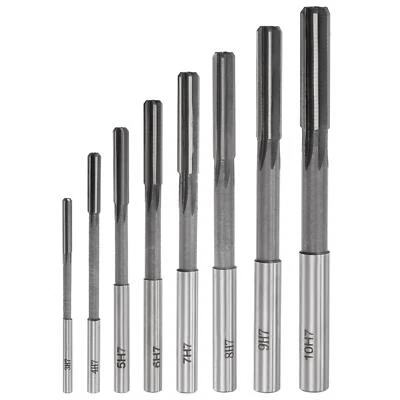 UXCELL 8St Chuck Reibahle Satz Gerade Flöte Fräser H7 3mm 4mm 5mm 6mm 7mm 8mm 9mm 10mm