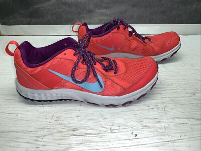 Nike Wild Trail Women Size 8.5 Running Shoe - Orange Blue Purple 643074-600 EUC