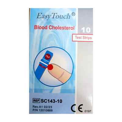 Original New Easy Touch Test Strips For Cholesterol Level Check - 10 Test Strips