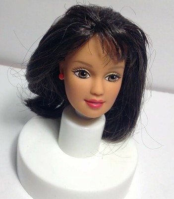 OOAK UNBOXED MACKIE BARBIE DOLL HEAD BRUNETTE CUSTOM