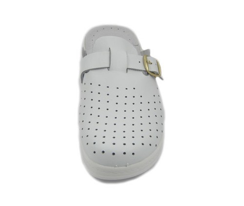Ciabatta Pantofola Sanitaria e da Lavoro Donna in Pelle Bianco Sanital Light 372 - Imagen 2 de 5