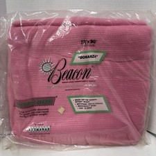 Manta térmica permanente vintage Beacon WPL 1675 rosa doble completa 72" X 90" nueva
