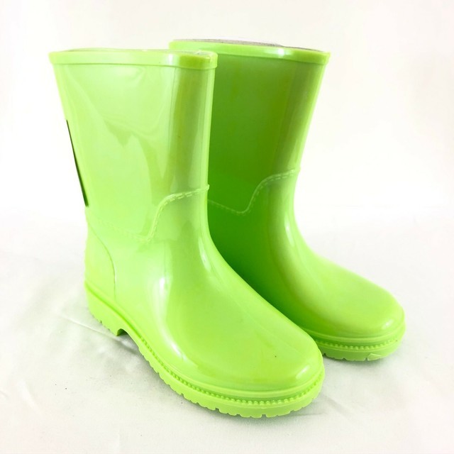 lime green rain boots