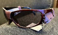NEW Goth Steampunk Sunglasses Snakeskin Side/Nose Shields Burberry Red Grey Lens