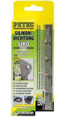 PETEC 97680 silicone seal SIKO grey 70ml permanently elastic sealant up to 260°C 