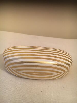 MAXSTUDIO Gold Striped Eye Glass Hard Clamshell Case