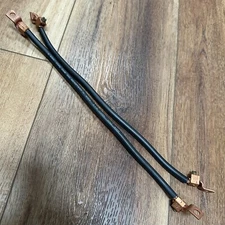 (2) 6 Gauge AWG THW 600 V Copper Cable 12" Ilsco 14-4 Lug Connector AIW Corp