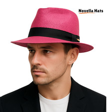 Panama Fedora Sonnenhut - leichter Sommerhut mit breiter Krempe für Herren & Damen