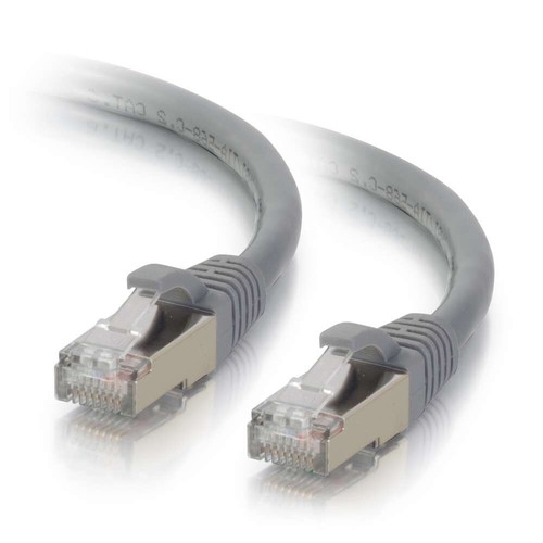 C2G 8ft Cat6 Snagless Shielded (STP) Ethernet Network Patch Cable - Gray - patch - 第 1/1 張圖片