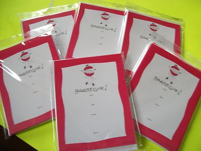 Cookout BBQ Barbeque Party 72 Pack Invitations NIP Party Supply Favors Grill