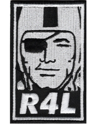 4'' OAKLAND/LAS VEGAS RAIDERS Raider Nation 4 Life R4L'OBEY' Iron-on Jersey PATCH