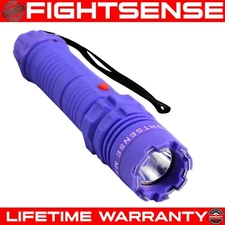 FIGHTSENSE 3PC Heavy Duty Rechargable StunGun with LED Flashlight for SelfDefens
